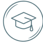 Ícone de formação acadêmica do Instituto Sofia, representando inovação, educação e desenvolvimento profissional.